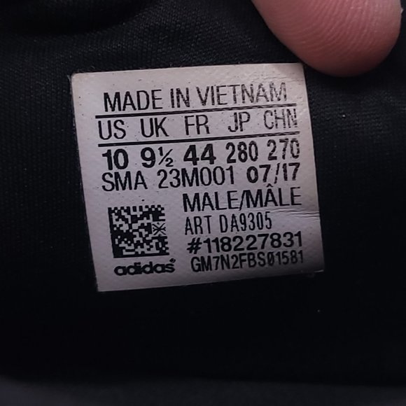 Adidas Lite Racer Cloudfoam Sneakers Men's 10 Black White Running Walking Used - Picture 11 of 11